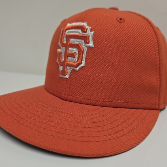 Orange Baseball Cap with Embroidered Logo - Picture 3 of 5